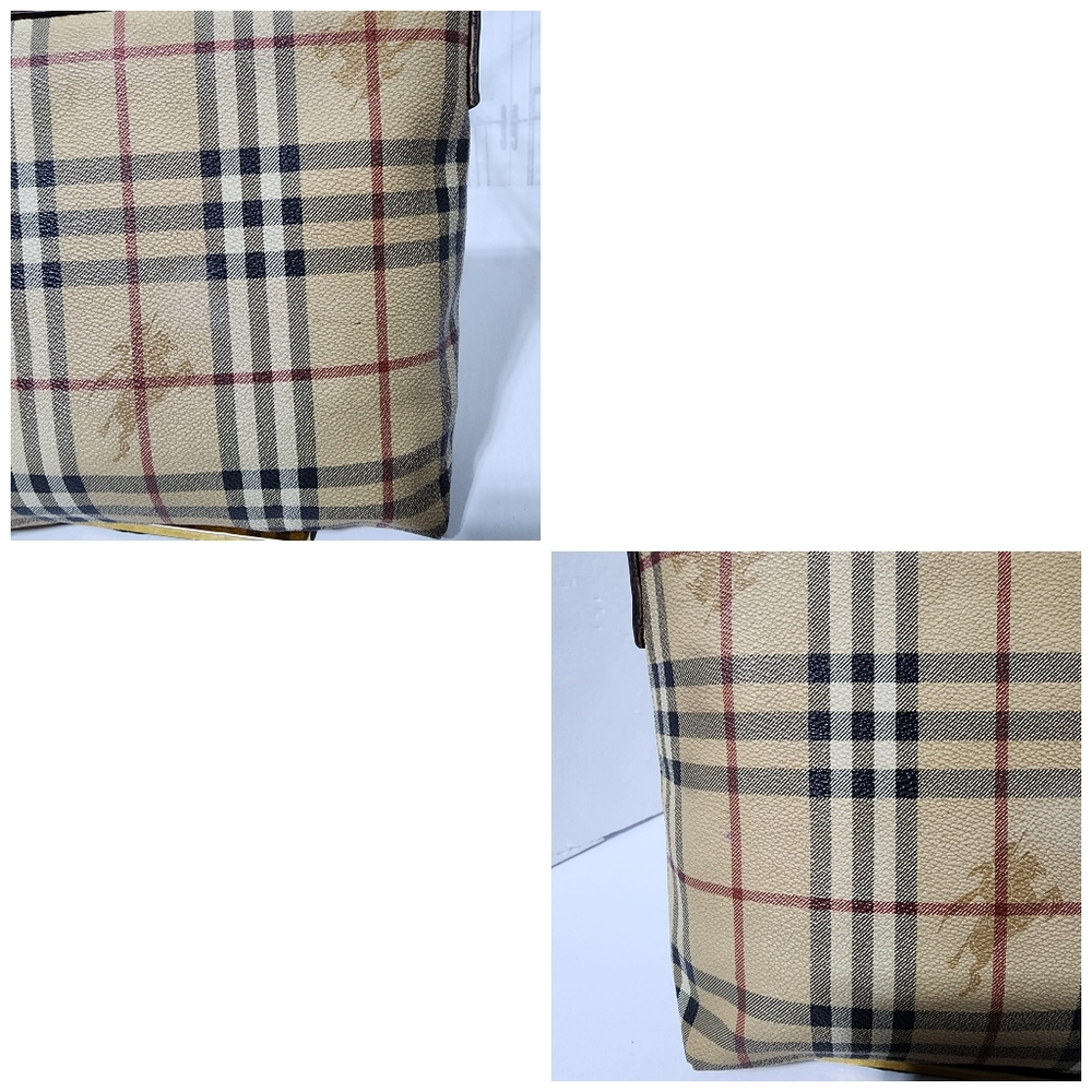 Burberry Haymarket Check Flap Crossbody Bag Brown/ Beige - Picture 8 of 16